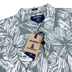 Chubbies Friday Shirt Mens Size L SLIM FIT The Garden State Resort Weave Floral